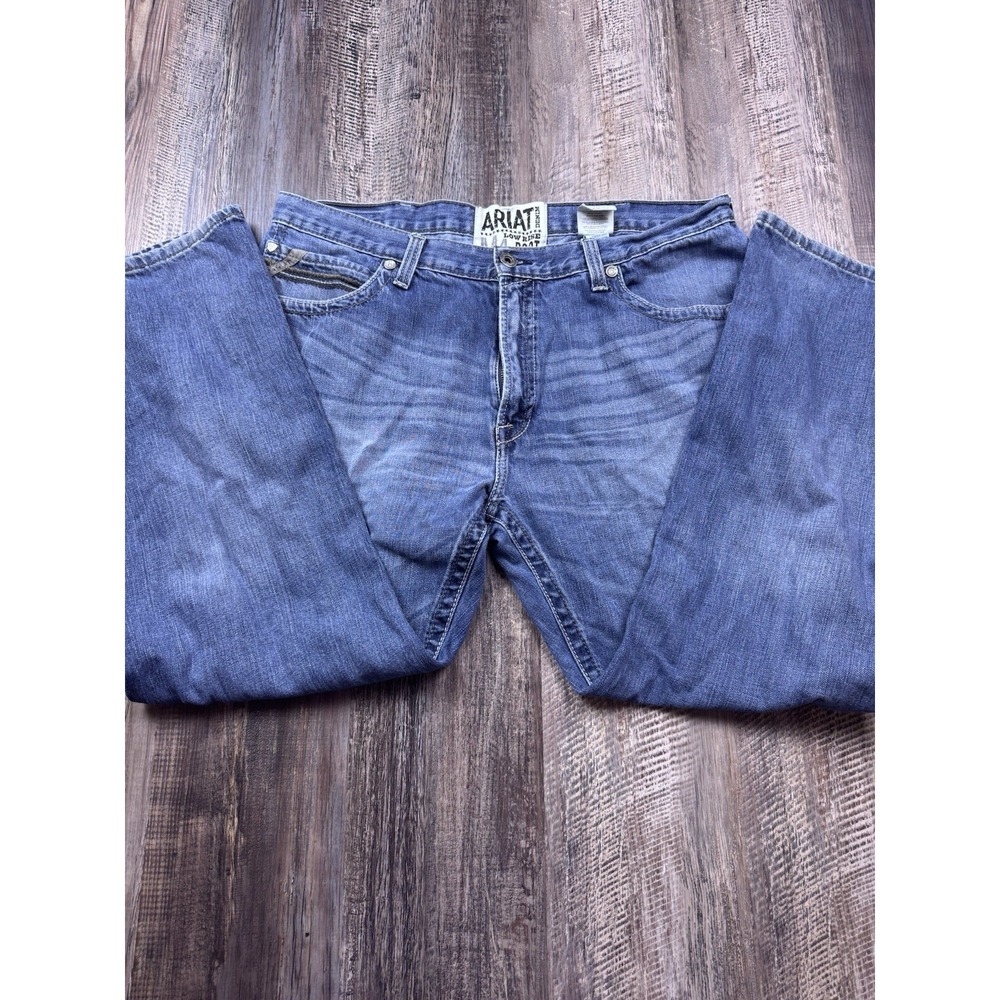 Ariat Jeans Mens 40x32 Blue Western Cowboy M4 Low Rise Boot 5 Pocket Work Jeans